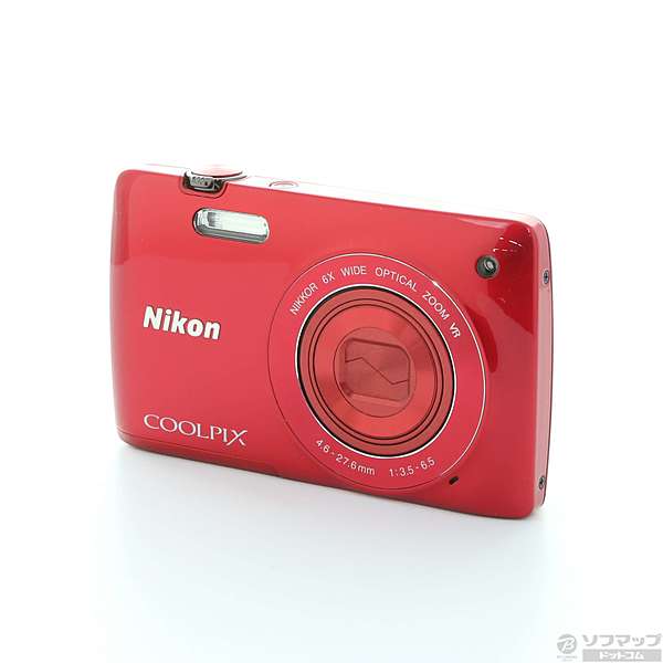 中古】COOLPIX S4300 1600万画素／6倍／グロッシーレッド