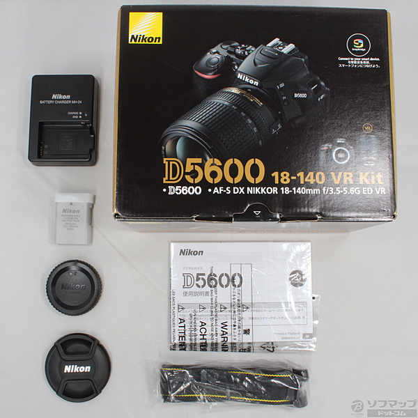 中古 Nikon D5600 18 140 Vr レンズキット ブラック 2416万画素 Sdxc リコレ ソフマップの中古通販サイト