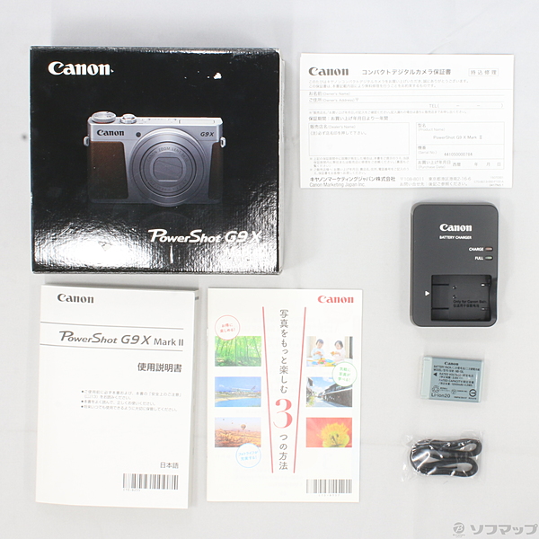 中古】〔展示品〕 PowerShot G9 X MARK II (BK) (2010万画素／3倍／ブラック／SDXC) [2133019363762]  - リコレ！|ビックカメラグループ ソフマップの中古通販サイト