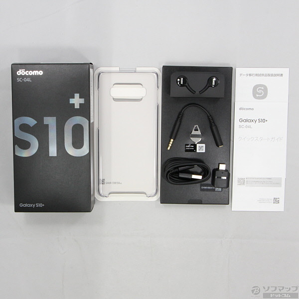 美品 国内版 Galaxy S10+ SC‐04L ブラック SIMロック解除済 中古】GALAXY S10+ 128GB プリズムブラック SC-04L docomoロック