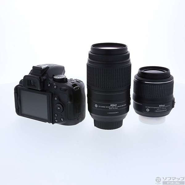 中古 Nikon D5200 ダブルズームキット ブラック 2410万画素 Sdxc 2133019704381 リコレ ソフマップの中古通販サイト