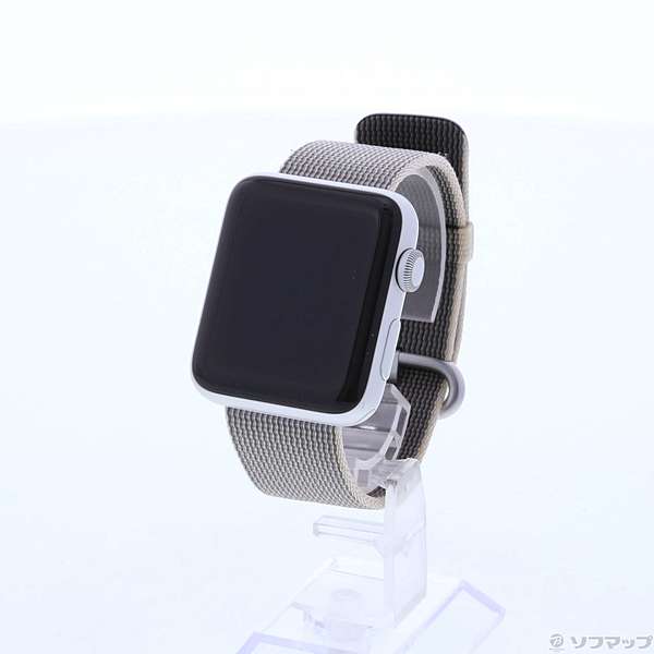 Apple Watch Series 2 42mm シルバーアルミニウムケース パールウーブンナイロン