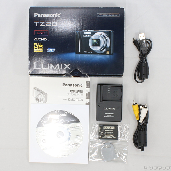 LUMIX DMC-TZ20-R (1410万画素／16倍／SDXC／レッド)