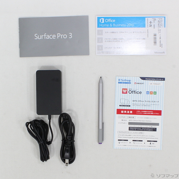 中古】Surface Pro3 〔Core i7／8GB／SSD256GB〕 5D2-00015 シルバー