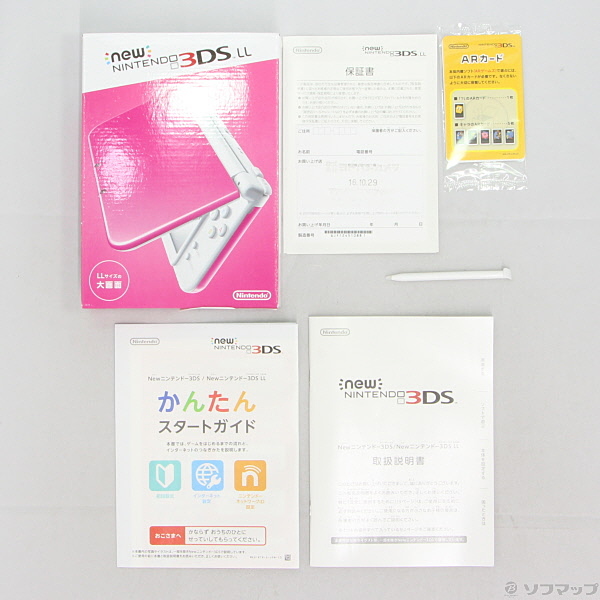 中古】Newニンテンドー3DS LL ピンク×ホワイト [2133020453438