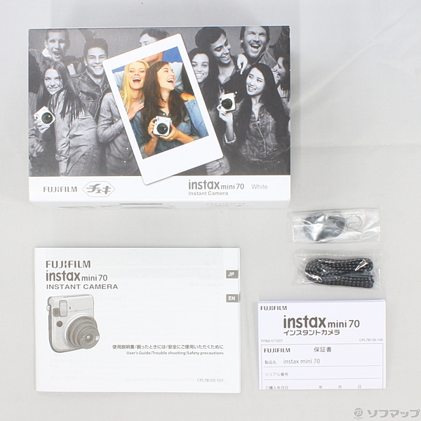 中古】〔展示品〕 チェキ instax mini 70 ホワイト [2133020486177