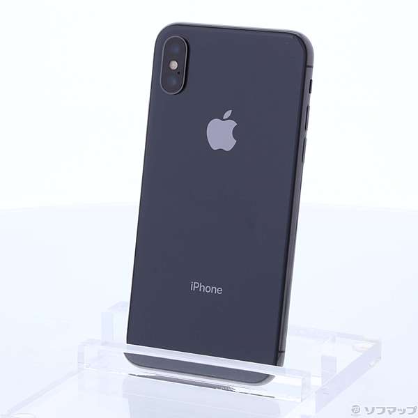 中古】iPhoneX 64GB スペースグレイ NQAX2J／A SIMフリー 