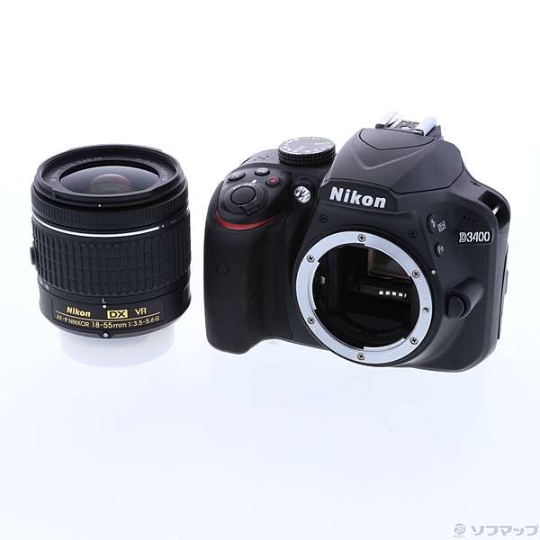 中古】NIKON D3400 18-55 VR レンズキット ブラック [2133020582305