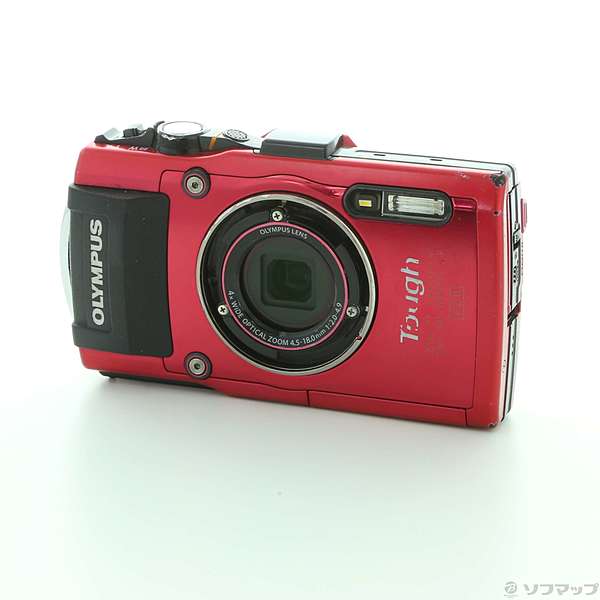 中古】OLYMPUS STYLUS TG-4 RED Tough (4倍／防水／SDXC／レッド