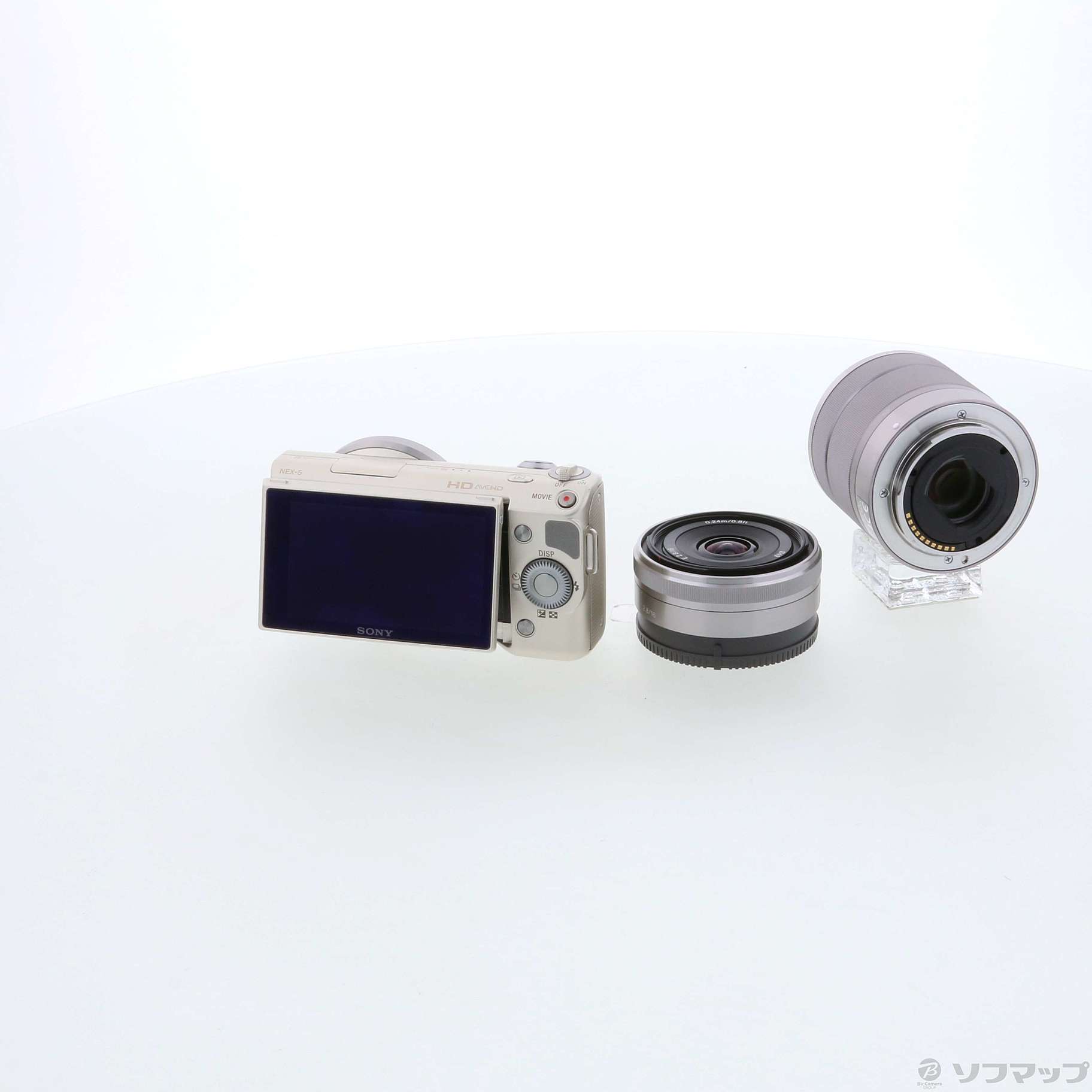 中古 Nex 5d ダブルレンズキット ゴールド E 16mm F2 8 E 18 55mm F3 5 5 6 11 29 日 値下げ 2133020830727 リコレ ソフマップの中古通販サイト