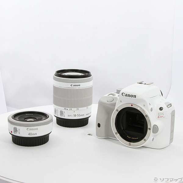 直売特注  一眼レフ ダブルレンズキット ホワイト Kissx7 EOS Canon 美品 デジタルカメラ