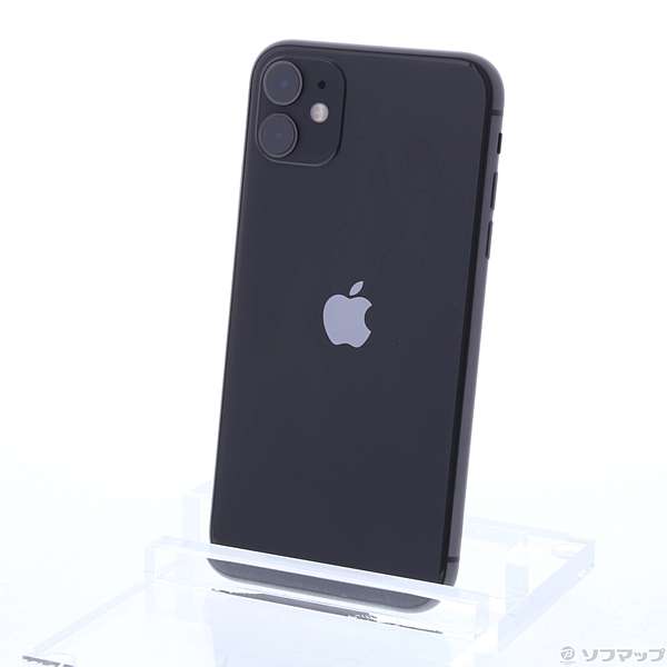 中古】iPhone11 64GB ブラック MWLT2J／A SoftBank