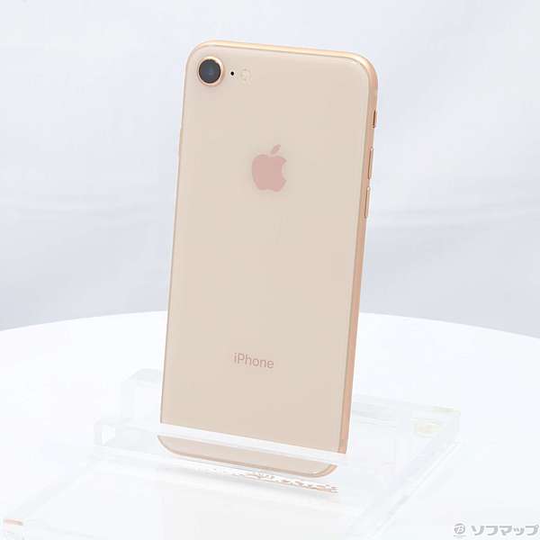 中古】iPhone8 64GB ゴールド MQ7A2J／A auロック解除SIMフリー