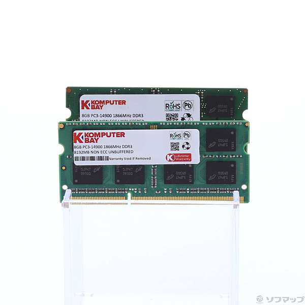 PCパーツkomputer 8GB×2枚 PC3-14900 DDR3