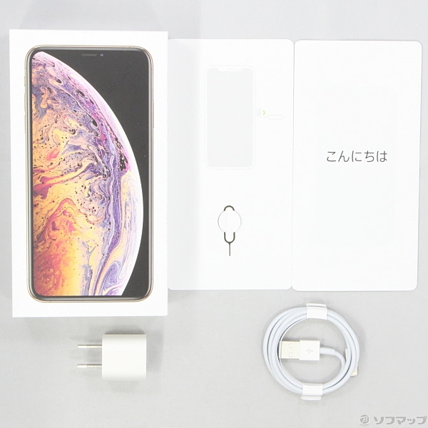 中古】〔展示品〕 iPhoneXS Max 64GB ゴールド 3D894J／A SIMフリー