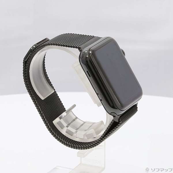 Apple Watch Series 2 42mm スペースブラックステンレススチールケース スペースブラックミラネーゼループ