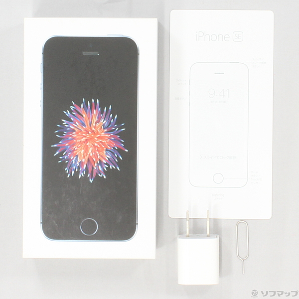 中古】iPhone SE 64GB スペースグレイ MLM62J／A SIMフリー