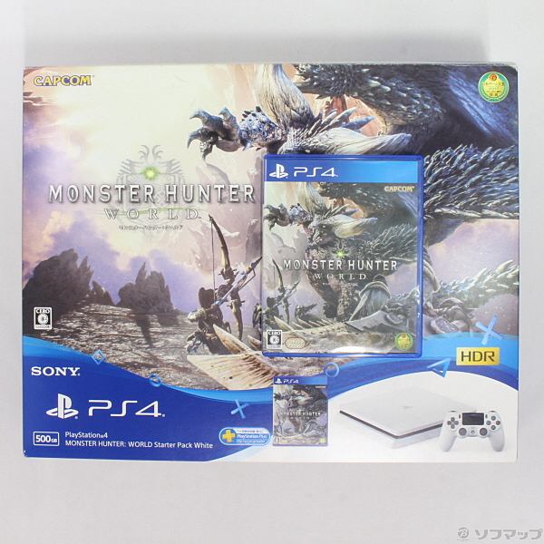 中古】PS4 MONSTER HUNTER: WORLD Starter Pack White [2133021440888 ...