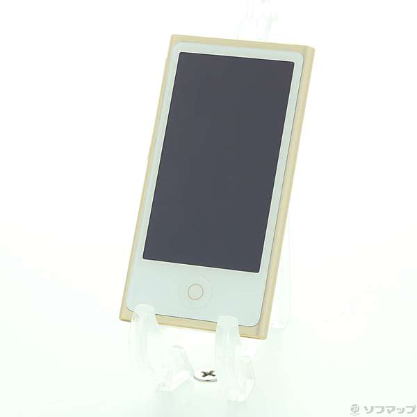 中古】iPod nano第7世代 メモリ16GB ゴールド MKMX2J／A 