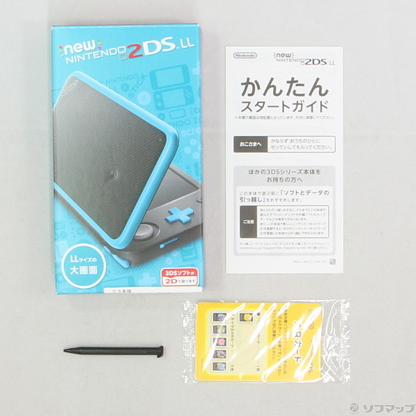 中古 Newニンテンドー2ds Ll ブラック ターコイズ リコレ ソフマップの中古通販サイト