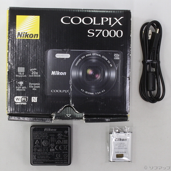 中古】COOLPIX S7000 BK (1602万画素／20倍／ブラック／SDXC