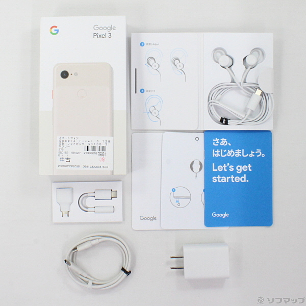 【中古美品】Google Pixel3  ノットピンク 中古】Google Pixel 3 128GB ノットピンク G013B SIMフリー ◇04