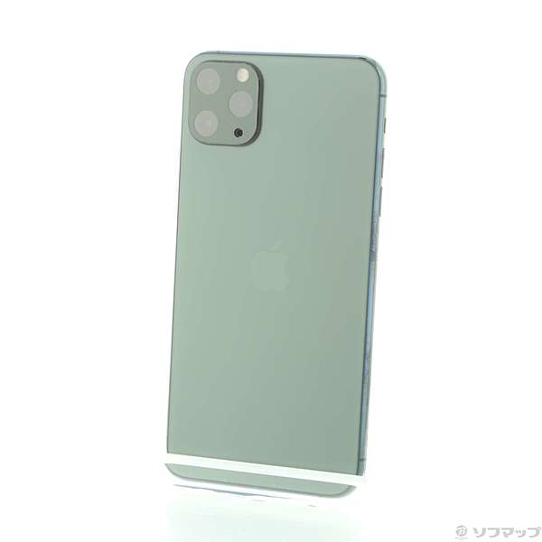 中古】iPhone11 Pro Max 256GB ミッドナイトグリーン MWHM2J／A