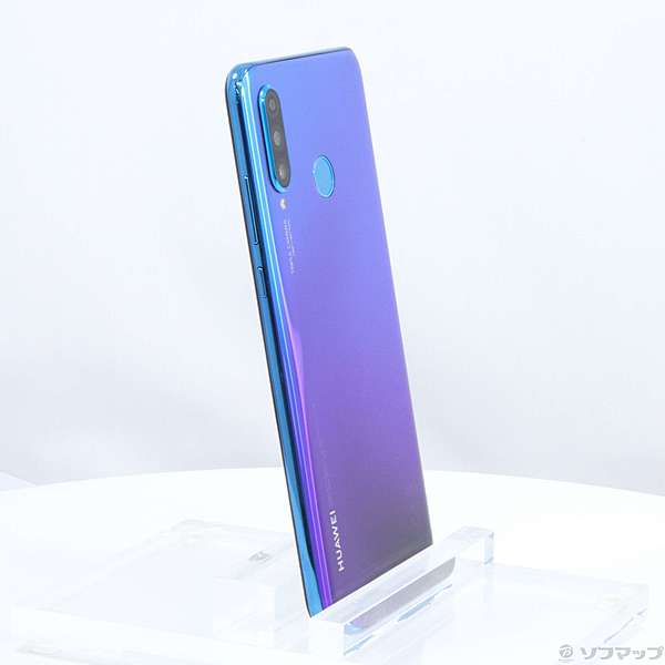 中古】HUAWEI P30 lite 64GB ピーコックブルー MAR-LX2J-BL SIMフリー