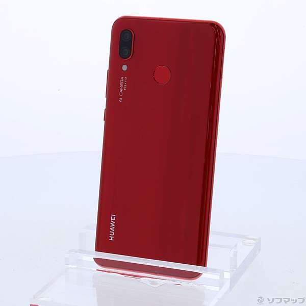 中古】セール対象品 HUAWEI nova3 128GB レッド SIMフリー