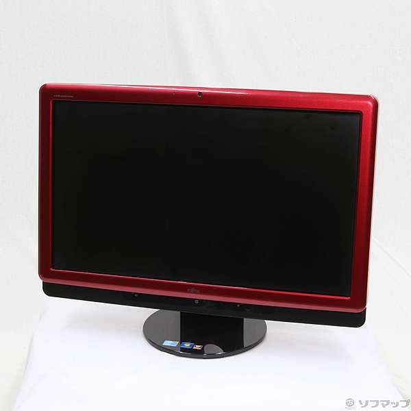 中古】DESKPOWER F／G90D FMVFG90DRY ルビーレッド 〔Windows 7