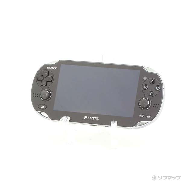 中古】PlayStation Vita 3G／WI-FIモデル クリスタルブラックPCH-1100