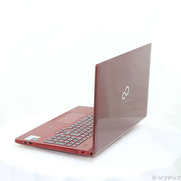 中古】LIFEBOOK AH77／U FMVA77UR ガーネットレッド 〔Windows 10 