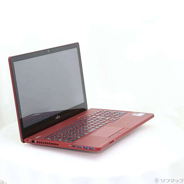 中古】LIFEBOOK AH77／U FMVA77UR ガーネットレッド 〔Windows 10