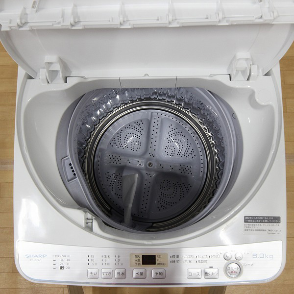 中古】〔展示品〕 ES-GE6C-W 全自動洗濯機 ホワイト系 [洗濯6.0kg