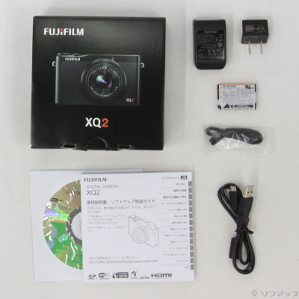 中古】FUJIFILM XQ2 (1200万画素／4倍／ブラック／SDXC) FX-XQ2B