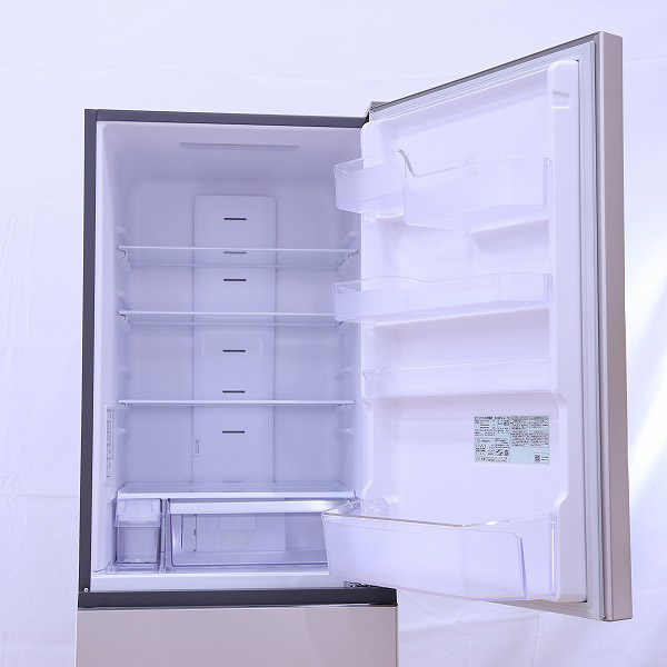 中古】〔展示品〕 R-V38KV-N 冷蔵庫 シャンパン [3ドア／右開きタイプ 