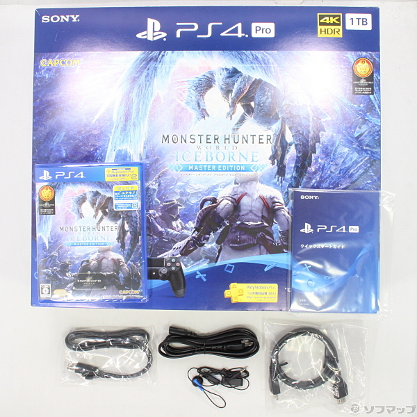 〔展示品〕 PlayStation 4 Pro モンスターハンターワールド：アイスボーン マスターエディション Starter Pack