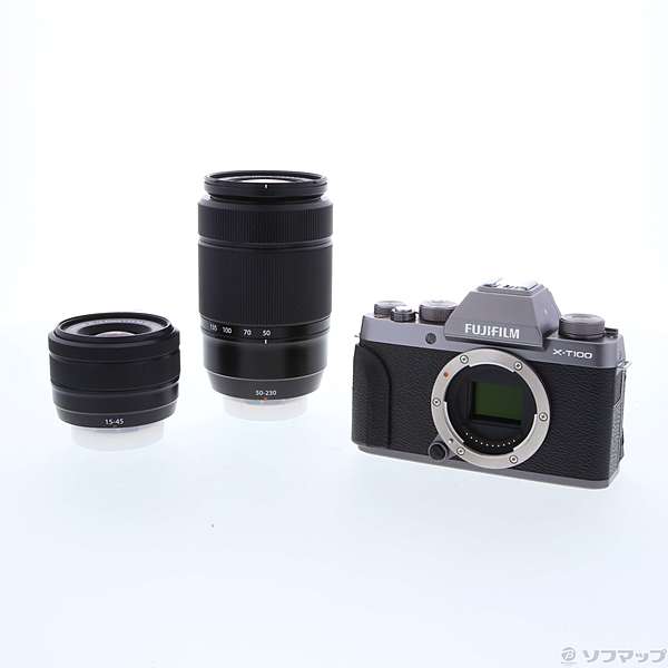 中古】〔展示品〕 FUJIFILM X-T100 ダブルズームレンズキット ダーク