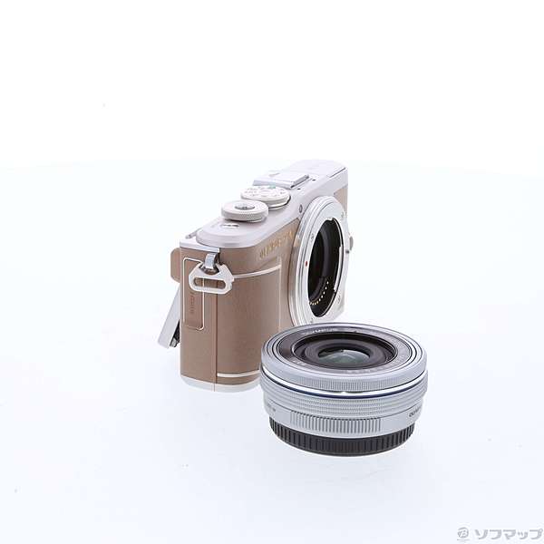 中古 Pen E Pl10 14 42mm Ez レンズキット ブラウン リコレ ソフマップの中古通販サイト