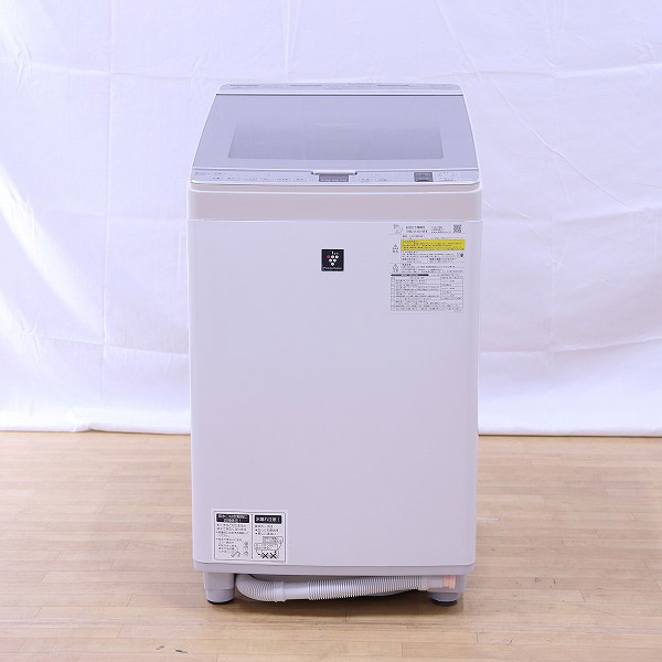 〔展示品〕 ES-PX8D-S 縦型洗濯乾燥機 シルバー系 [洗濯8.0kg／乾燥4.5kg／ヒーター乾燥(排気タイプ)／上開き]