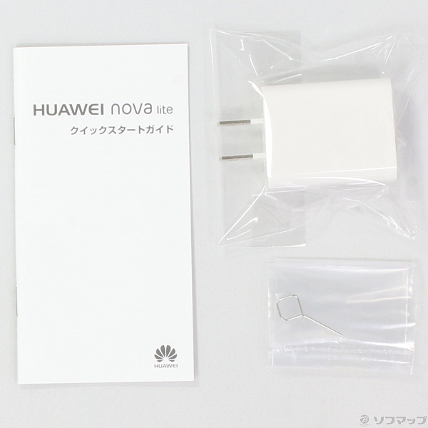 中古】HUAWEI nova lite 16GB ホワイト PRA-LX2 SIMフリー