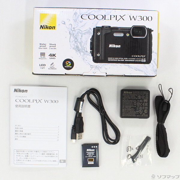 中古】Nikon デジタルカメラ COOLPIX W300 BK クールピクス ブラック