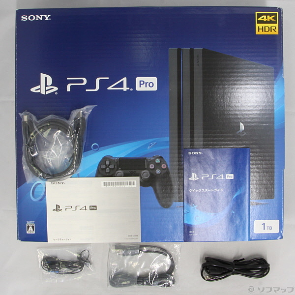 中古】PlayStation 4 Pro ジェット・ブラック 1TB CUH-7200BB01 