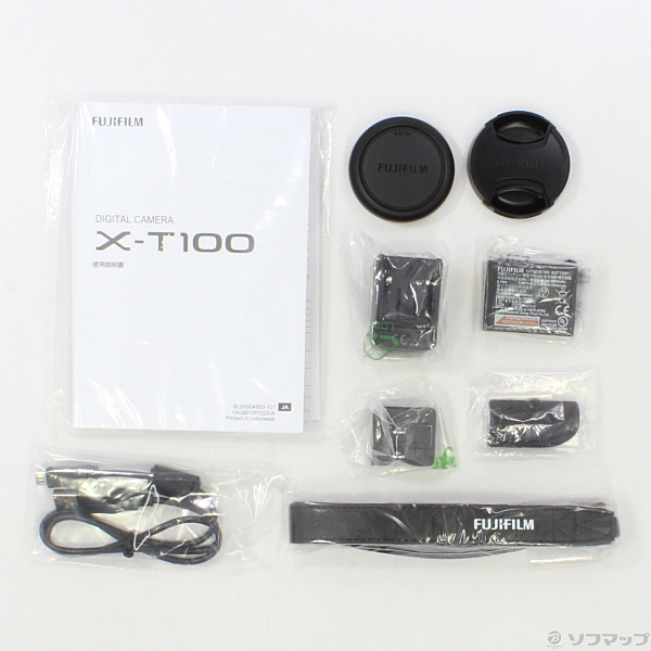 中古】FUJIFILM ミラーレス一眼 X-T100レンズキット ダークシルバー X