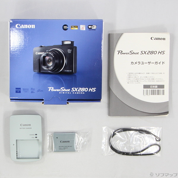 中古】PowerShot SX280 HS (1210万画素／20倍／ブラック／SDXC