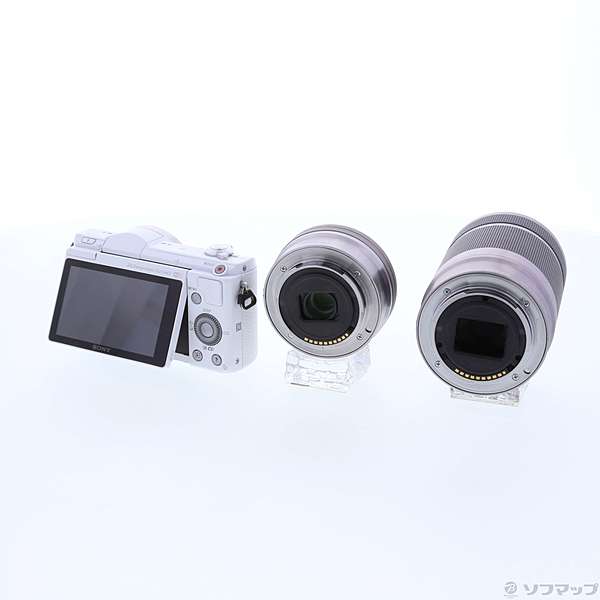中古】〔展示品〕 α5100 ダブルズームレンズキット ホワイト ILCE