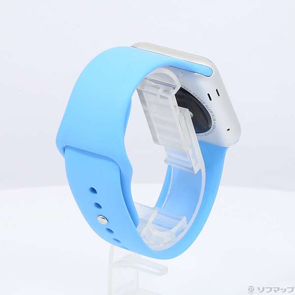 中古】Apple Watch Sport 42mm シルバーアルミニウムケース ブルー