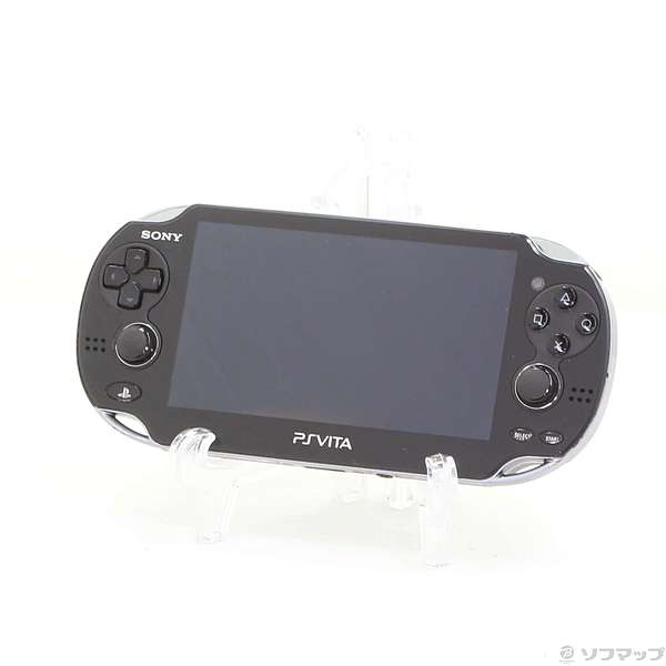 中古】PlayStation Vita 3G／WI-FIモデル クリスタルブラックPCH-1100