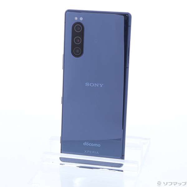 新品同様 Sony Xperia 5 SO-01M ブルー ドコモ SIMフリー - library 