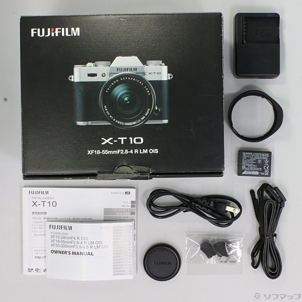 中古】FUJIFILM X-T10 レンズキット シルバー [2133023673086